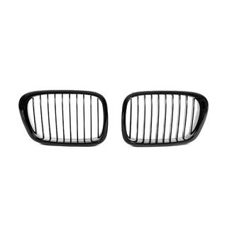 1-Bar Kidney Grilles (2000-2003, Gloss Black) BMW 5 Series E39 1996-2003 photo 2