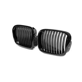1-Bar Kidney Grilles (2000-2003, Gloss Black) BMW 5 Series E39 1996-2003 photo 3