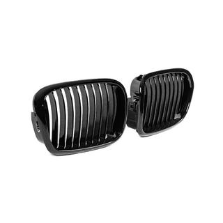 1-Bar Kidney Grilles (2000-2003, Gloss Black) BMW 5 Series E39 1996-2003 photo 4