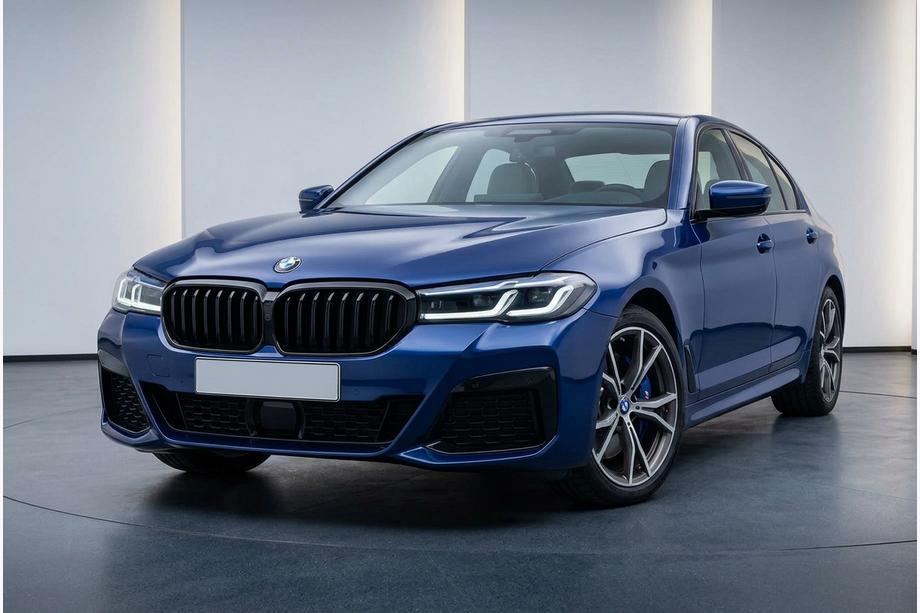 BMW 5 Series G30/G31 2017–2023 M-Look V2 Kidney Grilles (2021-2023, Gloss Black) Image