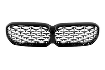 BMW 5 Series G30/G31 2017–2023 Diamond Silver Grille Inserts (2021-2023) photo 2