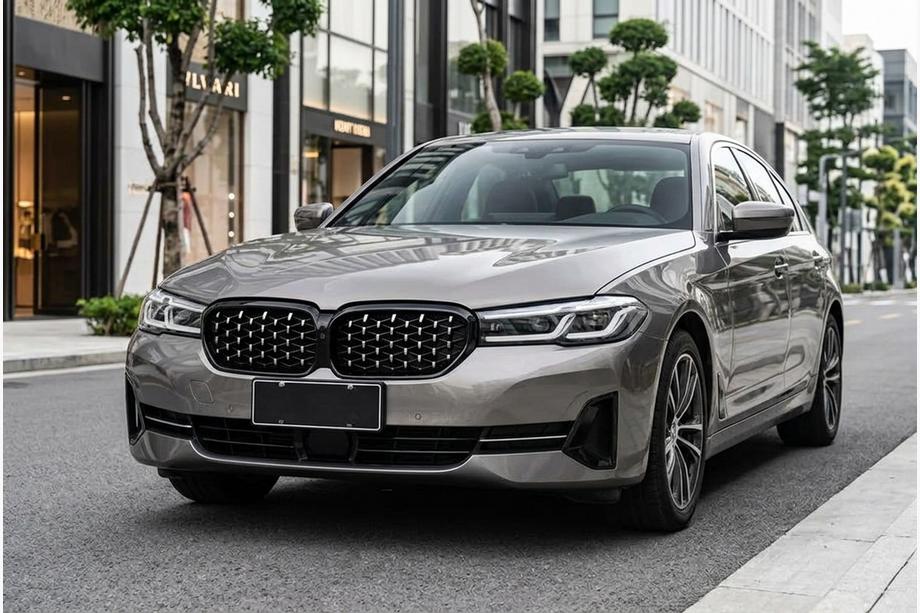 BMW 5 Series G30/G31 2017–2023 Diamond Silver Grille Inserts (2021-2023) Image