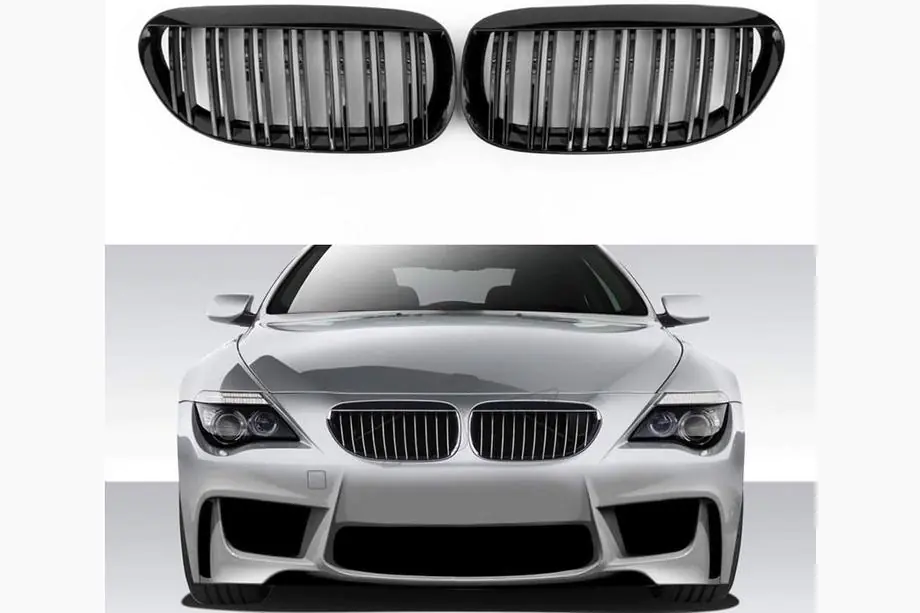 BMW 6 Series E63/E64 2003-2010 Kidneys M-Look (Gloss Black) Image