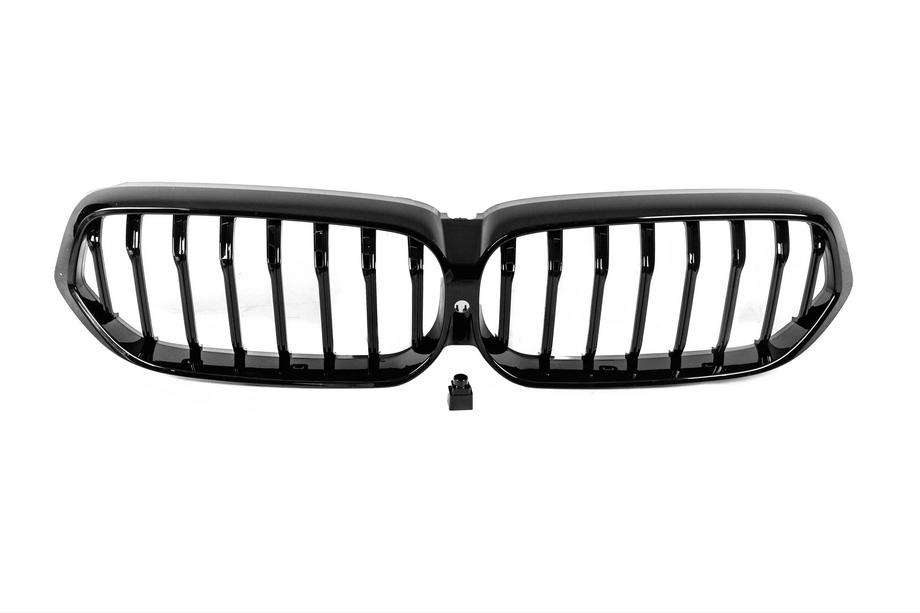 BMW 6 Series G32 2017- Kidney Grilles 1-Bar (2020-2023, Gloss Black) Photo 2