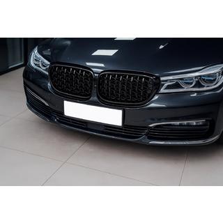 Diamond Black Kidney Grilles (2016-2019, Gloss Black) BMW 7 Series G11/G12 2015-2022 photo 1