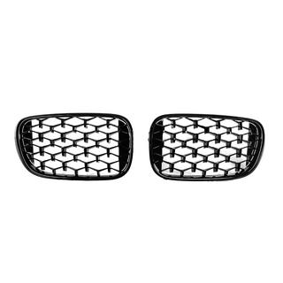 Diamond Black Kidney Grilles (2016-2019, Gloss Black) BMW 7 Series G11/G12 2015-2022 photo 2