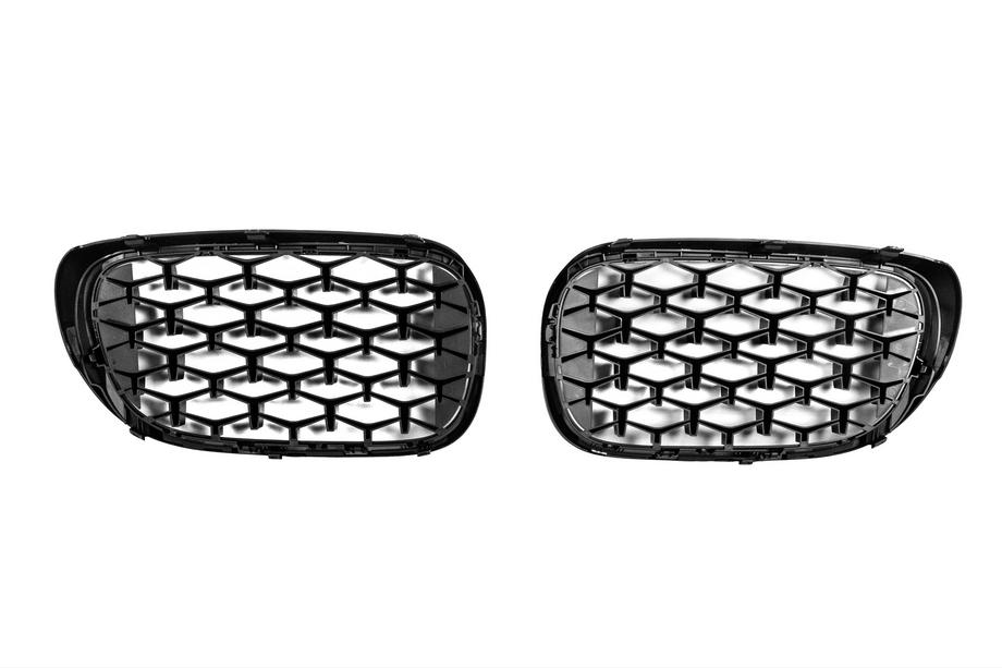 BMW 7 Series G11/G12 2015-2022 Diamond Black Kidney Grilles (2016-2019, Gloss Black) Photo 5