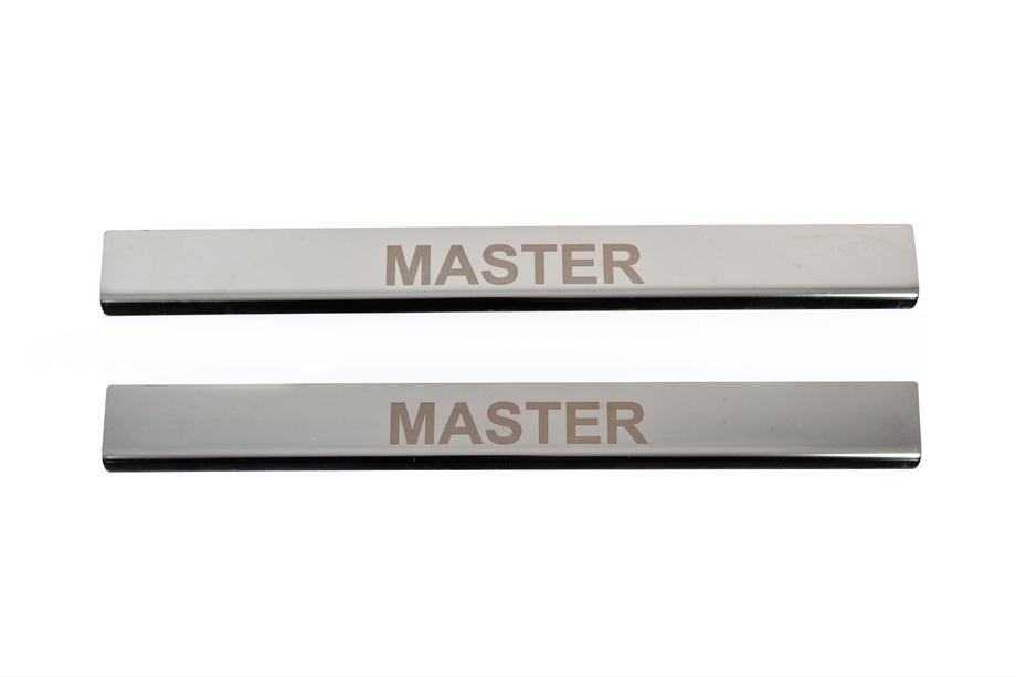 Renault Master 1998-2010 Door sill protectors (2 pcs, stainless steel) Photo 1