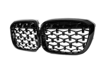 BMW X3 G01 2018- Diamond Black Kidney Grilles (2018-2021, black trim) photo 3