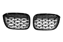 BMW X3 G01 2018- Diamond Black Kidney Grilles (2018-2021, black trim) photo 5