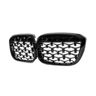 Diamond Black Kidney Grilles (2018-2021, black trim) BMW X3 G01 2018- photo 3