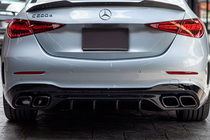 Mercedes C-class W206 2022- Rear diffuser with exhaust tips (AMG C63 design) photo 1