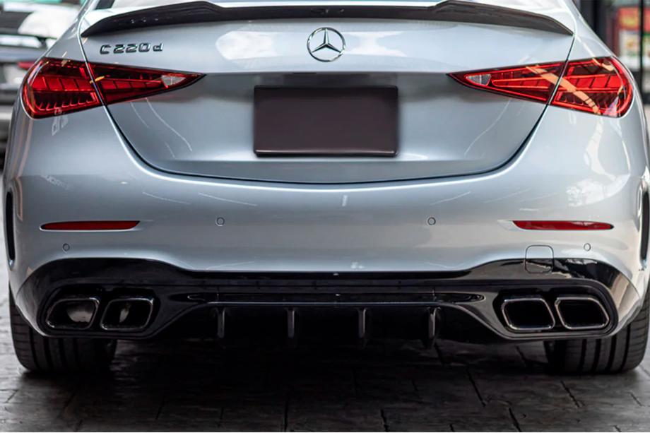 Mercedes C-class W206 2022- Rear diffuser with exhaust tips (AMG C63 design) Image