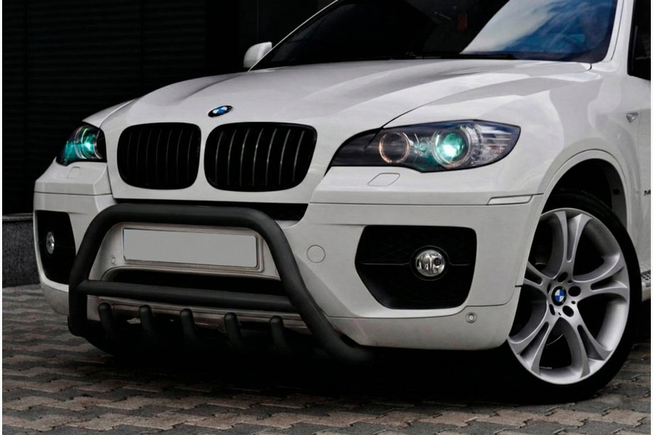 BMW X6 E71 2008–2014 Bull Bar WT003 Black Stainless Steel Image