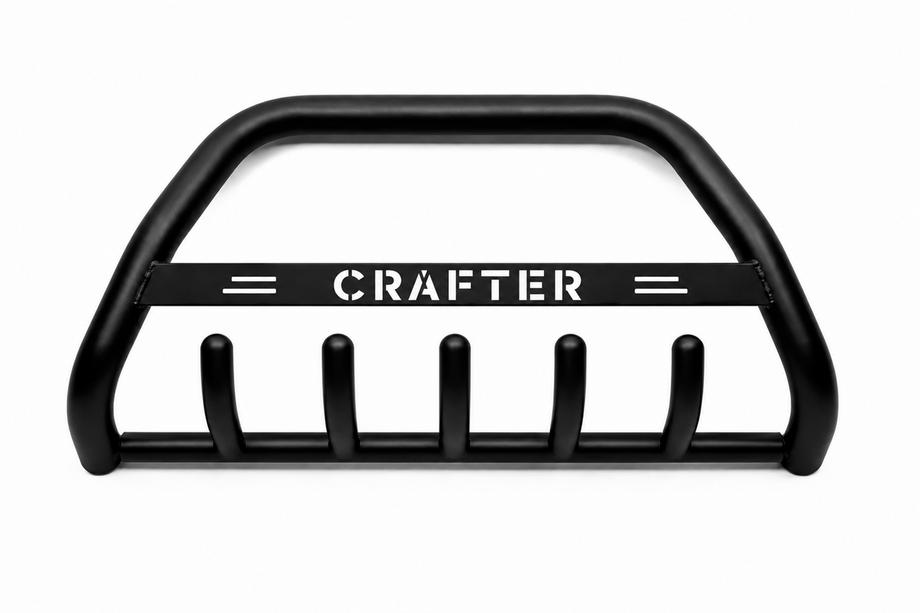 Volkswagen Crafter 2006-2016 Bull Bar WT004 Black (Stainless Steel) Image