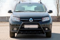 Renault Sandero 2013-2022 Bull Bar WT003 Black Stainless Steel photo 2