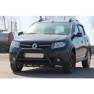 Bull Bar WT003 Black Stainless Steel Renault Sandero 2013-2022 photo 1