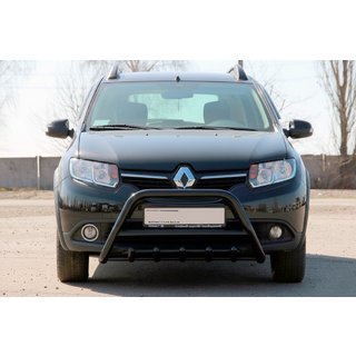 Bull Bar WT003 Black Stainless Steel Renault Sandero 2013-2022 photo 2
