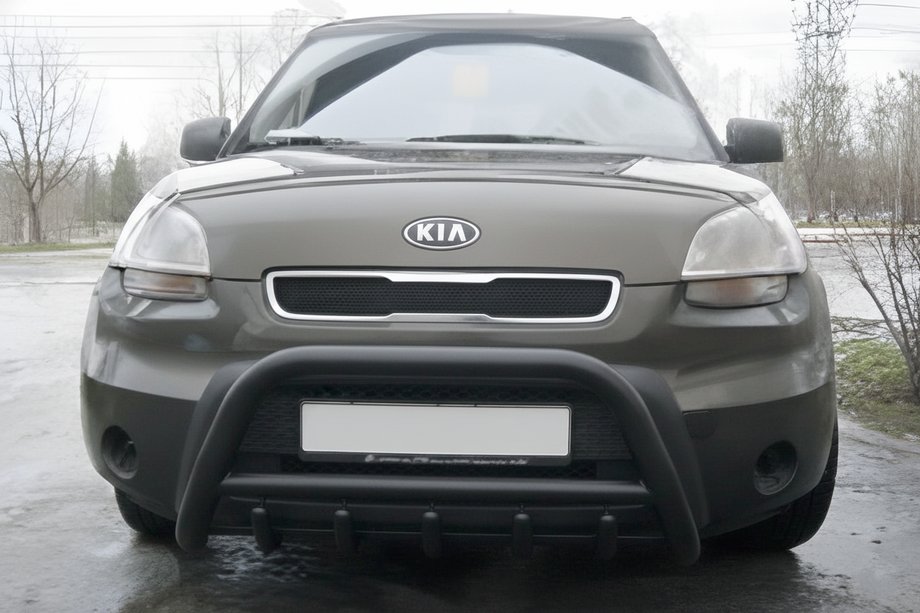Kia Soul I 2008-2013 Bull Bar WT003 Black Stainless Steel Image