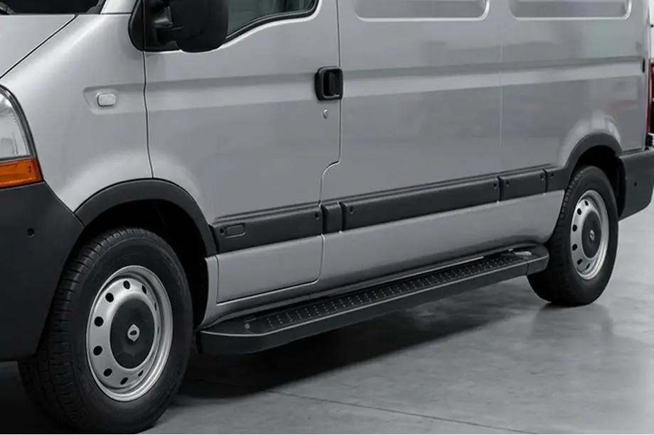 Renault Master 1998-2010 Side Steps Allmond Black (2 pcs, Aluminum) Image