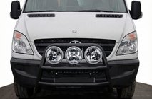 Mercedes Sprinter W906 2006–2018 High Bull Bar WT018 Black (Stainless Steel) photo 1