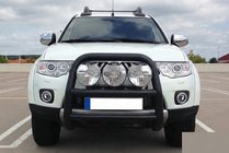 Mitsubishi L200 2006-2015 Bull Bar WT018 Black (Stainless Steel) photo 2