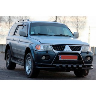 Front Bar ST015WT Black (Stainless Steel) Mitsubishi Pajero Sport 1996-2007 photo 3