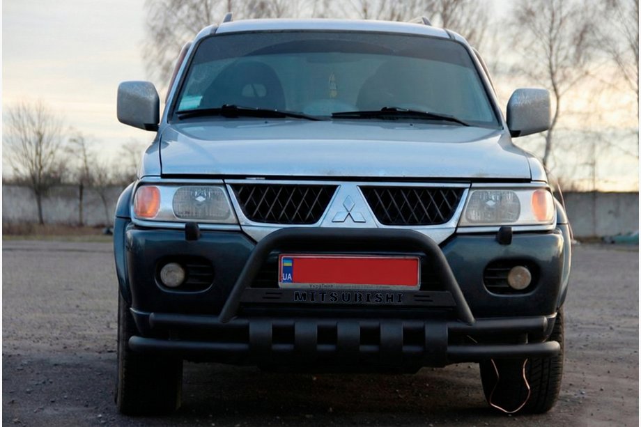 Mitsubishi Pajero Sport 1996-2007 Front Bar ST015WT Black (Stainless Steel) Photo 2