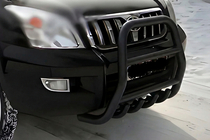 Toyota Land Cruiser Prado 120 2002-2009 High Bull Bar Black (Stainless Steel) photo 1