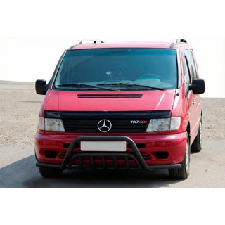 Bull Bar with Side Tubes WT002 Plus Black (Stainless Steel) Mercedes Vito W638 1996-2003 photo 1