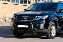 Kia Sorento II XM 2009-2014 Bull Bar WT021 Black (Stainless Steel) photo 1