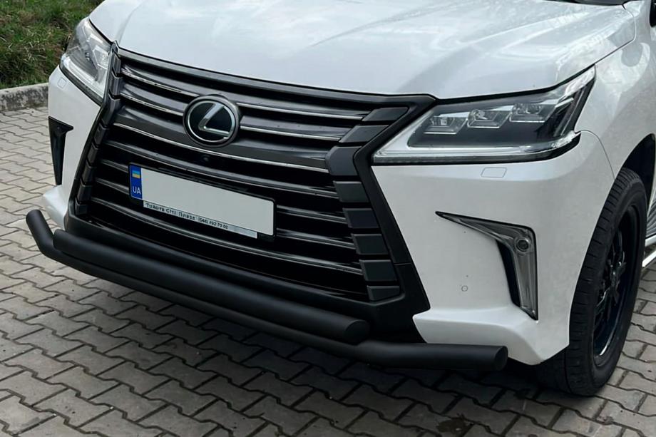 Lexus LX570/450d 2008-2022 Front Bar ST014 Black (2015+, Stainless Steel) Image