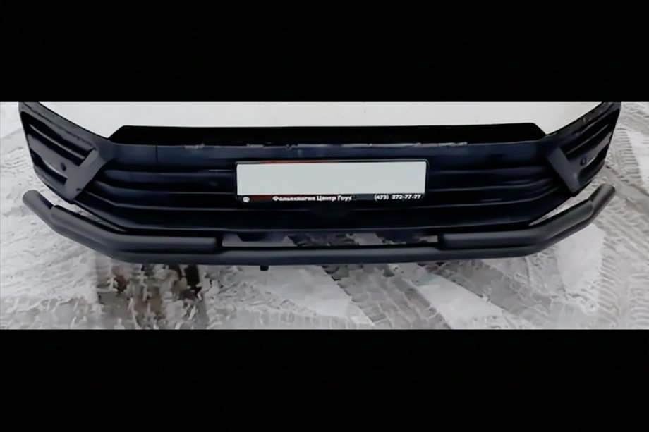 Volkswagen Crafter 2006-2016 Front Bumper Guard ST008 Black (Stainless Steel) Image