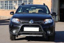 Renault Sandero 2013-2022 Front Bar WT006 Black (Stainless Steel) photo 2