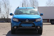 Renault Sandero 2013-2022 Front Bar WT006 Black (Stainless Steel) photo 1