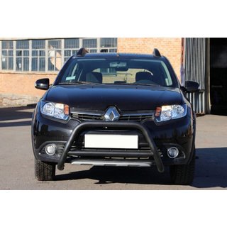 Front Bar WT006 Black (Stainless Steel) Renault Sandero 2013-2022 photo 2