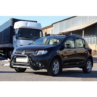 Front Bar WT006 Black (Stainless Steel) Renault Sandero 2013-2022 photo 3