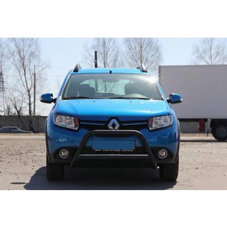 Front Bar WT006 Black (Stainless Steel) Renault Sandero 2013-2022 photo 1