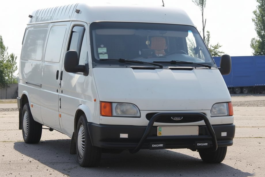 Ford Transit 1991-2000 Bull Bar WT006 Black (Stainless Steel) Image