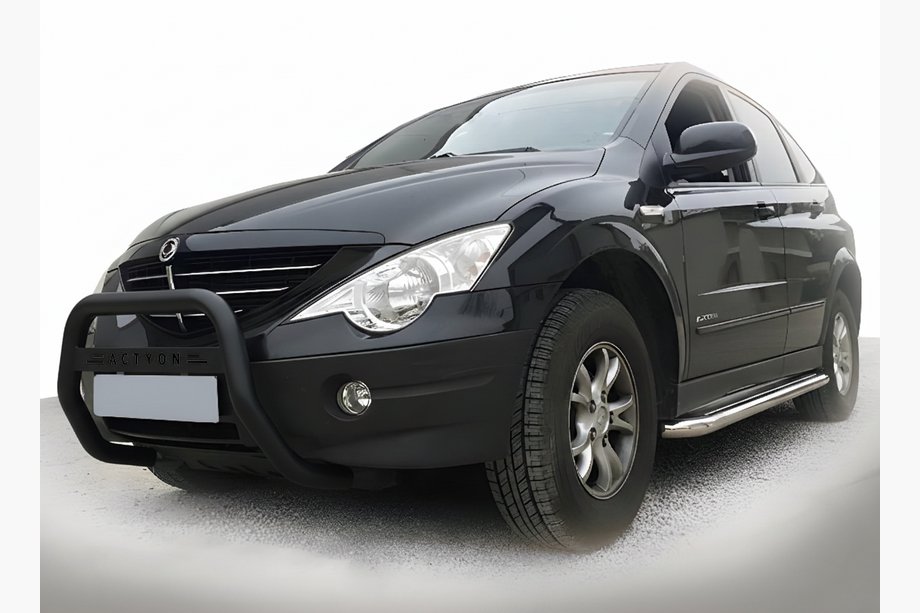 SsangYong Action 2005-2018 Bull Bar WT005 Black (Stainless Steel) Image