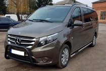 Mercedes Vito/V-class W447 2014- Bull Bar WT006 Black (Stainless Steel) photo 2