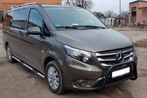 Mercedes Vito/V-class W447 2014- Bull Bar WT006 Black (Stainless Steel) photo 1