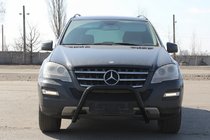 Mercedes ML W164 2005-2011 Front Guard WT006 Black (Stainless Steel) photo 1