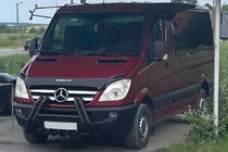 Mercedes Sprinter W906 2006–2018 Bull Bar F1-01M Black (2006-2013, Stainless Steel) photo 1