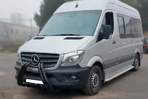 Mercedes Sprinter W906 2006–2018 Bull Bar F1-01 Black (2013-2018, Stainless Steel) photo 3