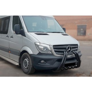 Bull Bar F1-01 Black (2013-2018, Stainless Steel) photo 1