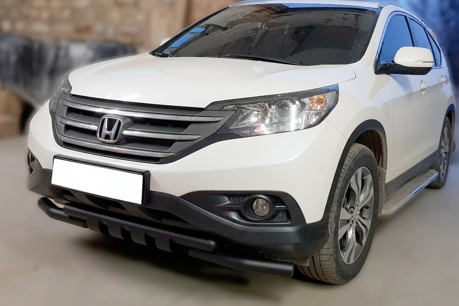 Honda CRV 2012-2016 Front Bumper Guard Shark Black (Stainless Steel) Image