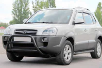Hyundai Tucson JM 2004- Bull Bar WT022 Black (Stainless Steel) photo 2