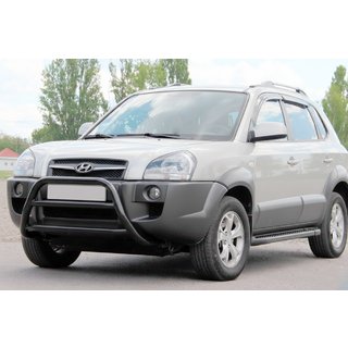 Bull Bar WT022 Black (Stainless Steel) Hyundai Tucson JM 2004- photo 2