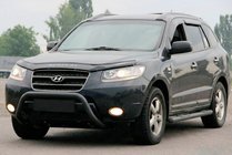 Hyundai Santa Fe 2 2006-2012 Bull Bar WT007 Black (Stainless Steel) photo 3
